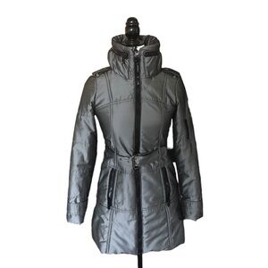 Armani Exchange Silver Belted Winter Coat (XS)